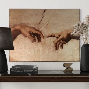 The Creation of Adam (The Hands of God) by Michelangelo – 24" x 32"